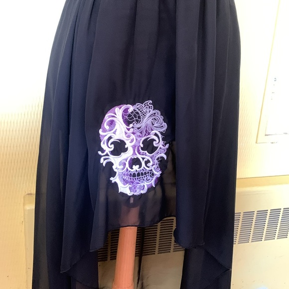 Sexy and Daring unique skeleton appliqué corset style high low dress by Janice - Picture 3 of 14